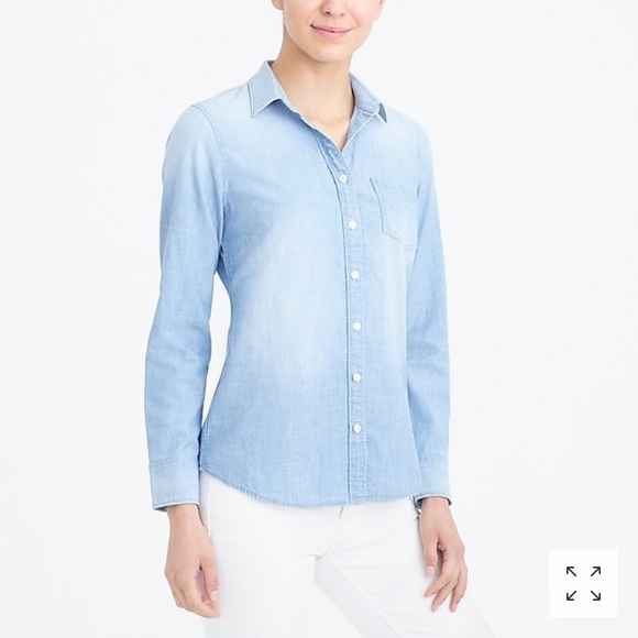 J. Crew Tops - 🌸J. Crew Perfect Fit Chambray Button Down NWT